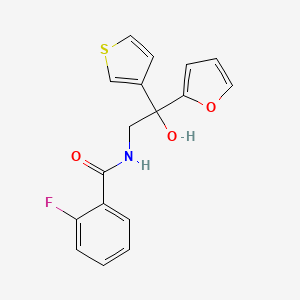 2-fluoro-N-(2-(furan-2-yl)-2-hydroxy-2-(thiophen-3-yl)ethyl)benzamide
