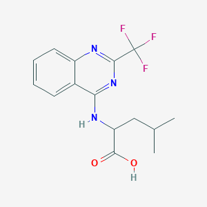4-Methyl-2-{[2-(trifluoromethyl)quinazolin-4-yl]amino}pentanoic acid