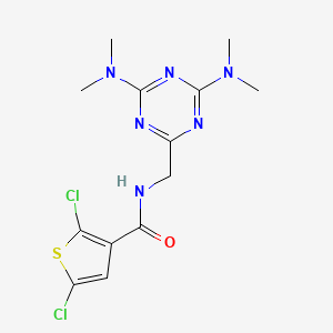 N-((4,6-bis(dimethylamino)-1,3,5-triazin-2-yl)methyl)-2,5-dichlorothiophene-3-carboxamide