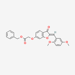 (Z)-benzyl 2-((2-(2,5-dimethoxybenzylidene)-3-oxo-2,3-dihydrobenzofuran-6-yl)oxy)acetate