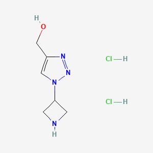 (1-(Azetidin-3-yl)-1H-1,2,3-triazol-4-yl)methanol dihydrochloride