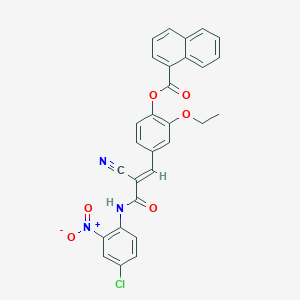 molecular formula C29H20ClN3O6 B2366846 [4-[(E)-3-(4-chloro-2-nitroanilino)-2-cyano-3-oxoprop-1-enyl]-2-ethoxyphenyl] naphthalene-1-carboxylate CAS No. 522657-49-4
