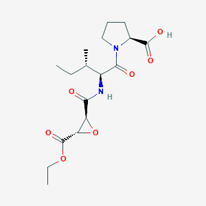 molecular formula C23H34F3NO5S B236685 N-(3-Ethoxycarbonyloxirane-2-carbonyl)-isoleucyl-proline CAS No. 134447-97-5
