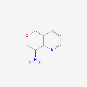 molecular formula C8H10N2O B2366856 7,8-Dihydro-5H-pyrano[4,3-b]pyridin-8-amine CAS No. 2416237-00-6
