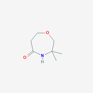 molecular formula C7H13NO2 B2366858 3,3-二甲基-1,4-恶杂环戊酮 CAS No. 2172495-09-7