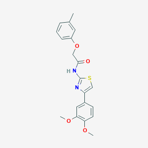 molecular formula C20H20N2O4S B236686 N-[4-(3,4-dimethoxyphenyl)-1,3-thiazol-2-yl]-2-(3-methylphenoxy)acetamide 