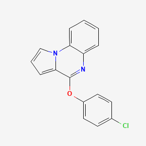 molecular formula C17H11ClN2O B2366860 4-(4-Chlorophenoxy)pyrrolo[1,2-a]quinoxaline CAS No. 338401-28-8