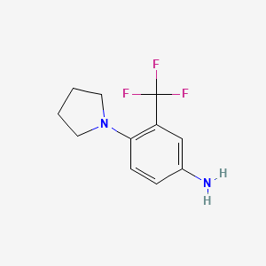 molecular formula C11H13F3N2 B2366880 4-(Pyrrolidin-1-yl)-3-(trifluoromethyl)aniline CAS No. 16085-45-3