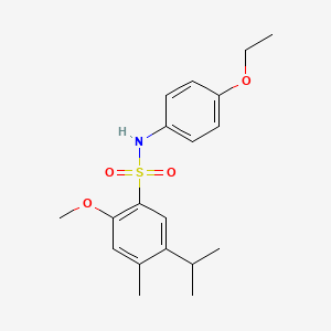 molecular formula C19H25NO4S B2366883 N-(4-乙氧基苯基)-2-甲氧基-4-甲基-5-丙-2-基苯磺酰胺 CAS No. 2305423-48-5