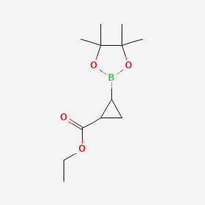 Ethyl 2-(4,4,5,5-tetramethyl-1,3,2-dioxaborolan-2-YL)cyclopropanecarboxylate