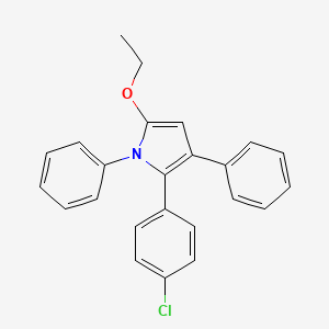 molecular formula C24H20ClNO B2366909 2-(4-Chlorophenyl)-5-ethoxy-1,3-diphenyl-1H-pyrrole CAS No. 183614-38-2