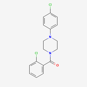 molecular formula C17H16Cl2N2O B2366911 2-氯苯基 4-(4-氯苯基)哌嗪基酮 CAS No. 420093-67-0