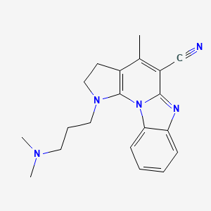 1-[3-(dimethylamino)propyl]-4-methyl-2,3-dihydro-1H-pyrrolo[3',2':5,6]pyrido[1,2-a]benzimidazole-5-carbonitrile