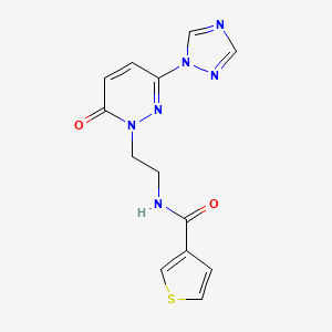 N-(2-(6-oxo-3-(1H-1,2,4-triazol-1-yl)pyridazin-1(6H)-yl)ethyl)thiophene-3-carboxamide