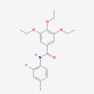3,4,5-triethoxy-N-(2-fluoro-4-iodophenyl)benzamide