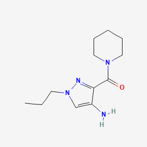 molecular formula C12H20N4O B2366941 3-(Piperidin-1-ylcarbonyl)-1-propyl-1H-pyrazol-4-amine CAS No. 2101195-73-5