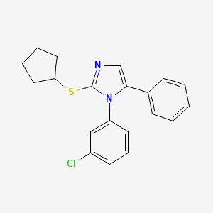1-(3-chlorophenyl)-2-(cyclopentylthio)-5-phenyl-1H-imidazole