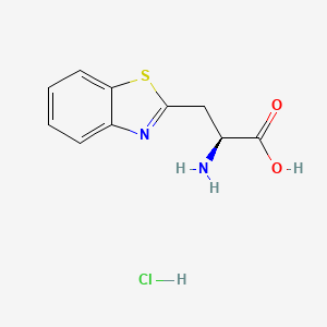 molecular formula C10H11ClN2O2S B2366956 (S)-2-Amino-3-(benzo[d]thiazol-2-yl)propanoic acid hydrochloride CAS No. 1820581-64-3
