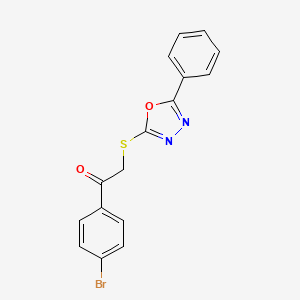 1-(4-Bromophenyl)-2-[(5-phenyl-1,3,4-oxadiazol-2-yl)sulfanyl]ethanone