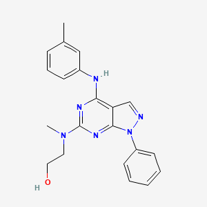 2-(methyl{4-[(3-methylphenyl)amino]-1-phenyl-1H-pyrazolo[3,4-d]pyrimidin-6-yl}amino)ethanol