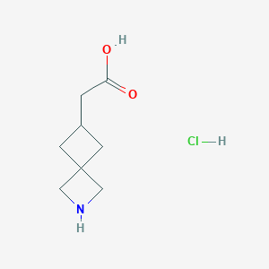 2-(2-Azaspiro[3.3]heptan-6-yl)acetic acid;hydrochloride