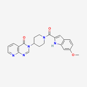 3-(1-(6-methoxy-1H-indole-2-carbonyl)piperidin-4-yl)pyrido[2,3-d]pyrimidin-4(3H)-one