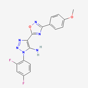 molecular formula C17H12F2N6O2 B2366969 1-(2,4-二氟苯基)-4-[3-(4-甲氧基苯基)-1,2,4-恶二唑-5-基]-1H-1,2,3-三唑-5-胺 CAS No. 892748-10-6