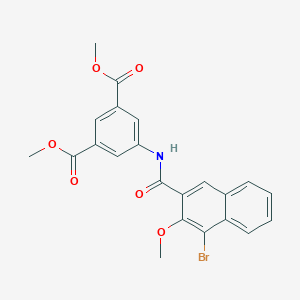 molecular formula C22H18BrNO6 B236698 Dimethyl 5-[(4-bromo-3-methoxy-2-naphthoyl)amino]isophthalate 