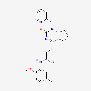 N-(2-methoxy-5-methylphenyl)-2-((2-oxo-1-(pyridin-2-ylmethyl)-2,5,6,7-tetrahydro-1H-cyclopenta[d]pyrimidin-4-yl)thio)acetamide