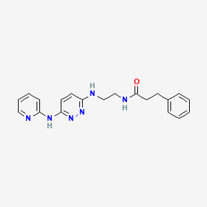 3-phenyl-N-(2-((6-(pyridin-2-ylamino)pyridazin-3-yl)amino)ethyl)propanamide