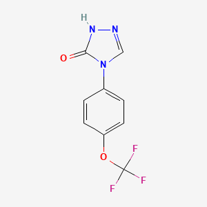 molecular formula C9H6F3N3O2 B2366993 4-[4-(trifluoromethoxy)phenyl]-2,4-dihydro-3H-1,2,4-triazol-3-one CAS No. 155431-35-9