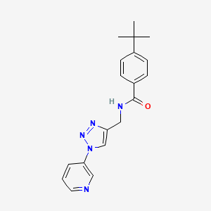 4-(tert-butyl)-N-((1-(pyridin-3-yl)-1H-1,2,3-triazol-4-yl)methyl)benzamide