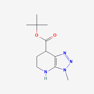 molecular formula C11H18N4O2 B2367000 Tert-butyl 3-methyl-4,5,6,7-tetrahydrotriazolo[4,5-b]pyridine-7-carboxylate CAS No. 2248409-25-6