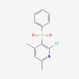 molecular formula C13H12ClNO2S B2367004 2-Chloro-4,6-dimethyl-3-(phenylsulfonyl)pyridine CAS No. 339101-08-5