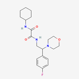 molecular formula C20H28FN3O3 B2367009 N1-cyclohexyl-N2-(2-(4-fluorophenyl)-2-morpholinoethyl)oxalamide CAS No. 941932-99-6
