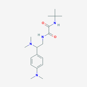 molecular formula C18H30N4O2 B2367020 N1-(tert-butyl)-N2-(2-(dimethylamino)-2-(4-(dimethylamino)phenyl)ethyl)oxalamide CAS No. 941933-16-0