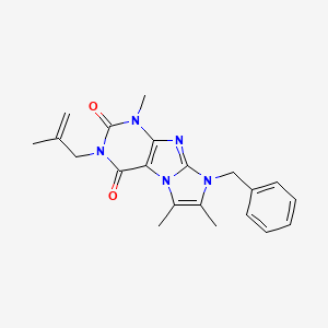 molecular formula C21H23N5O2 B2367030 6-Benzyl-4,7,8-trimethyl-2-(2-methylprop-2-enyl)purino[7,8-a]imidazole-1,3-dione CAS No. 899402-18-7