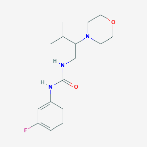 molecular formula C16H24FN3O2 B2367031 1-(3-Fluorophenyl)-3-(3-methyl-2-morpholinobutyl)urea CAS No. 941990-80-3