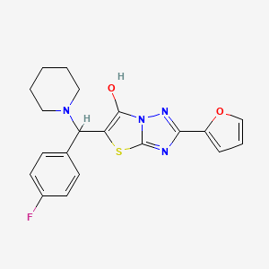 5-((4-Fluorophenyl)(piperidin-1-yl)methyl)-2-(furan-2-yl)thiazolo[3,2-b][1,2,4]triazol-6-ol