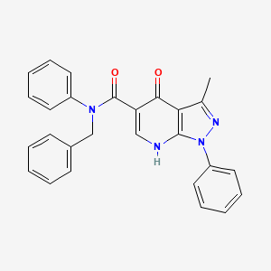 N-benzyl-3-methyl-4-oxo-N,1-diphenyl-4,7-dihydro-1H-pyrazolo[3,4-b]pyridine-5-carboxamide