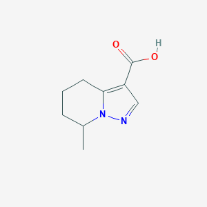 molecular formula C9H12N2O2 B2367038 7-Methyl-4,5,6,7-tetrahydropyrazolo[1,5-a]pyridine-3-carboxylic acid CAS No. 1554316-81-2