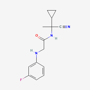 molecular formula C14H16FN3O B2367050 N-(1-cyano-1-cyclopropylethyl)-2-[(3-fluorophenyl)amino]acetamide CAS No. 1211625-44-3