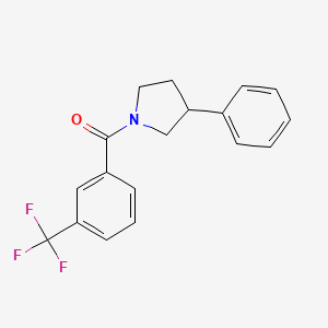 (3-Phenylpyrrolidin-1-yl)(3-(trifluoromethyl)phenyl)methanone