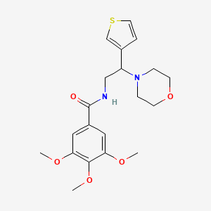 molecular formula C20H26N2O5S B2367059 3,4,5-三甲氧基-N-(2-吗啉-2-(噻吩-3-基)乙基)苯甲酰胺 CAS No. 946272-17-9