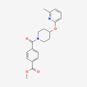 molecular formula C20H22N2O4 B2367067 Methyl 4-(4-((6-methylpyridin-2-yl)oxy)piperidine-1-carbonyl)benzoate CAS No. 1797537-03-1