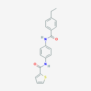 molecular formula C20H18N2O2S B236707 N-{4-[(4-ethylbenzoyl)amino]phenyl}-2-thiophenecarboxamide 