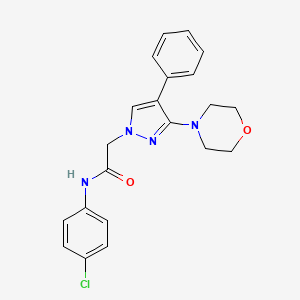 N-(4-chlorophenyl)-2-(3-morpholino-4-phenyl-1H-pyrazol-1-yl)acetamide