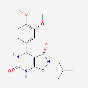 4-(3,4-dimethoxyphenyl)-6-isobutyl-3,4,6,7-tetrahydro-1H-pyrrolo[3,4-d]pyrimidine-2,5-dione