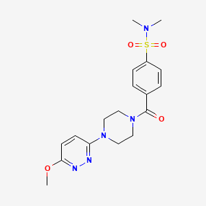 4-(4-(6-methoxypyridazin-3-yl)piperazine-1-carbonyl)-N,N-dimethylbenzenesulfonamide