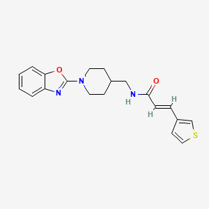 molecular formula C20H21N3O2S B2367090 (E)-N-((1-(benzo[d]oxazol-2-yl)piperidin-4-yl)methyl)-3-(thiophen-3-yl)acrylamide CAS No. 1798395-77-3